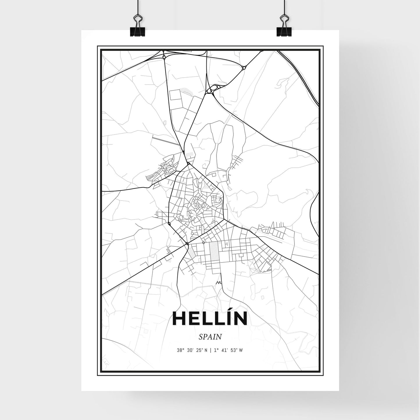 Hellín Spain - Premium City Map Poster