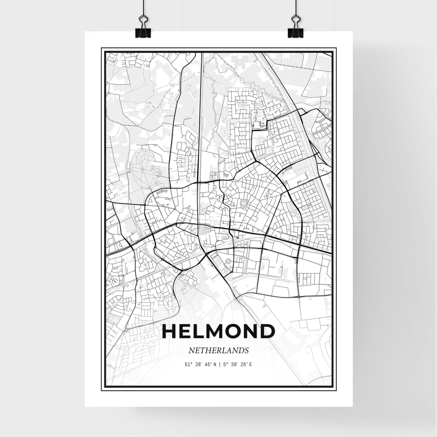  Helmond Netherlands - Premium City Map Poster