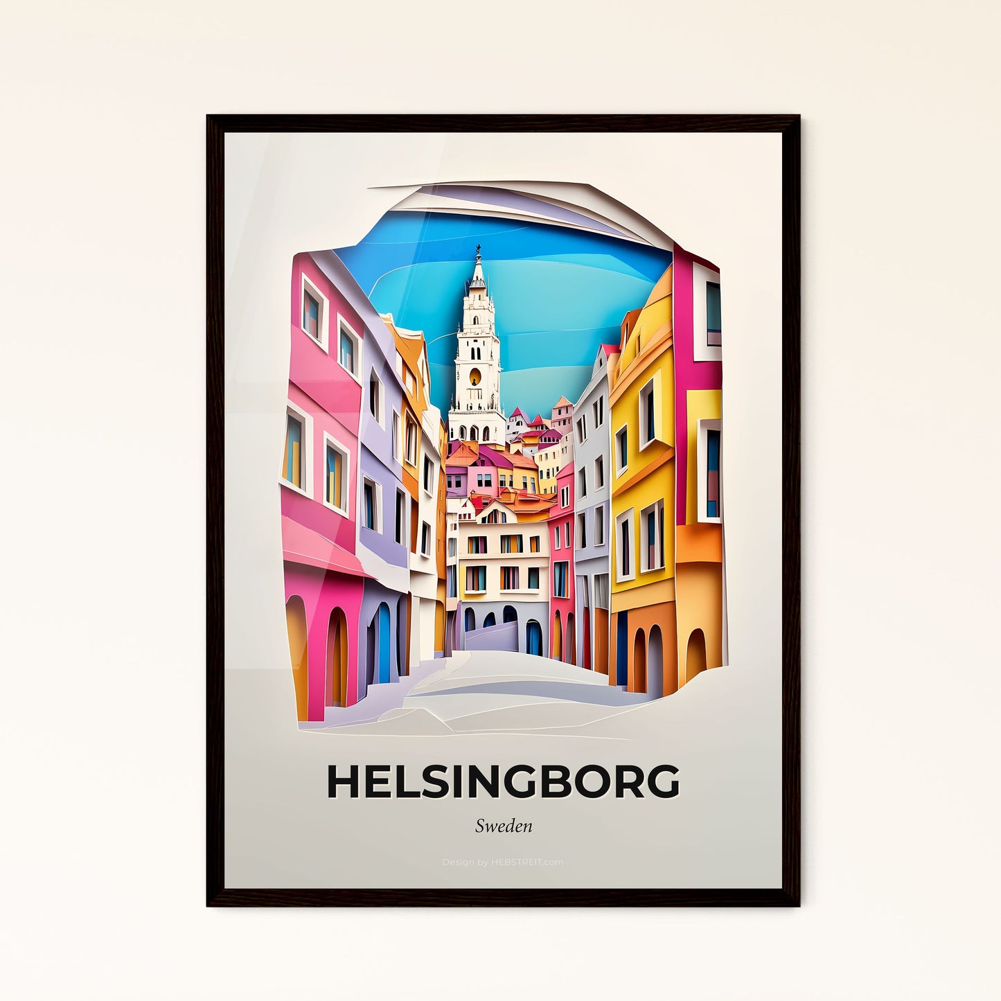 Vivid Helsingborg, Sweden - a city with a clock tower