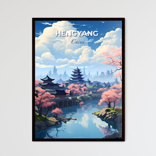 Expansive Landscape Painting Capturing the Vibrant City Skyline of Hengyang Beside a River Default Title