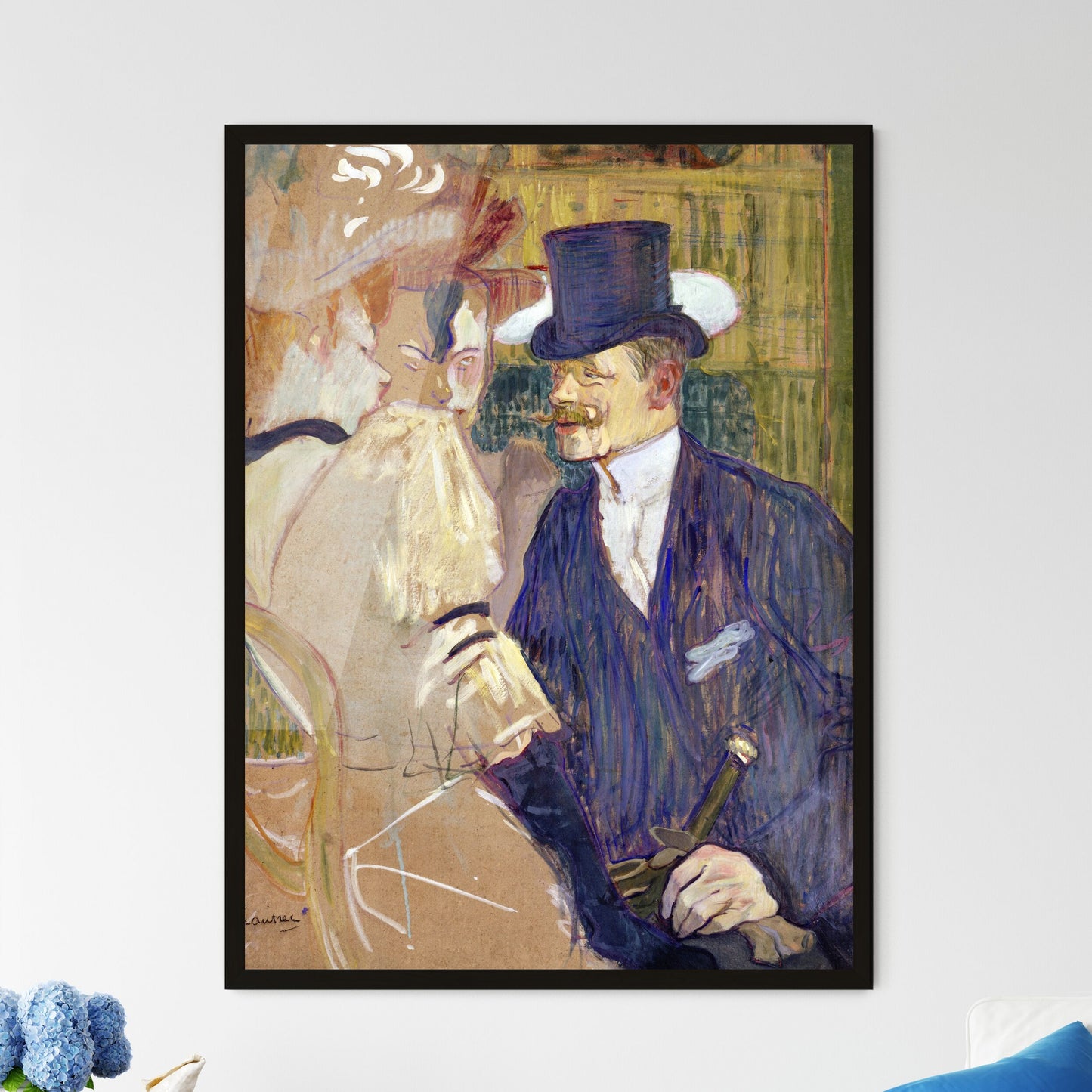 Henri de Toulouse-Lautrec – The Englishman at the Moulin Rouge Framed Art Print