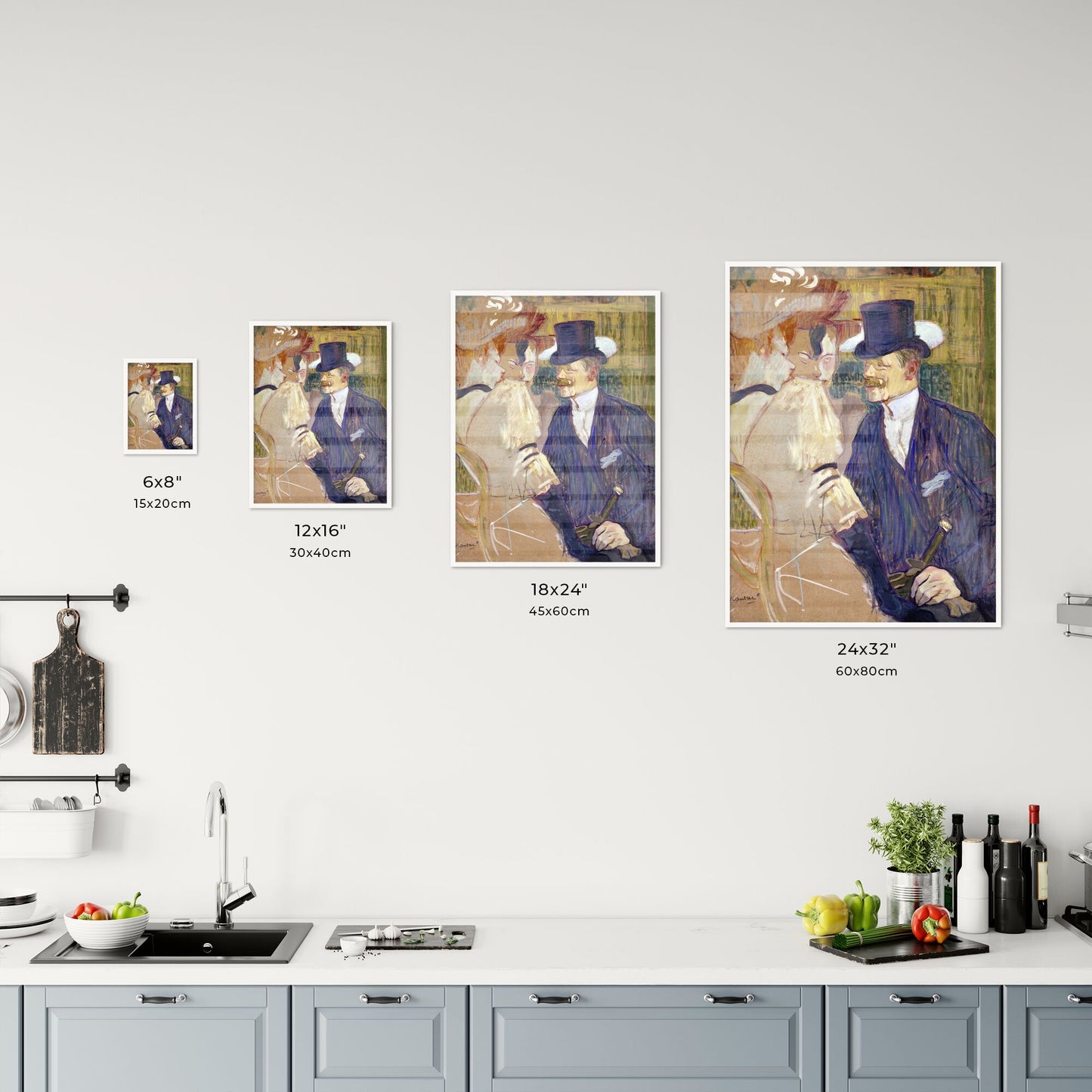 Henri de Toulouse-Lautrec – The Englishman at the Moulin Rouge Size Chart