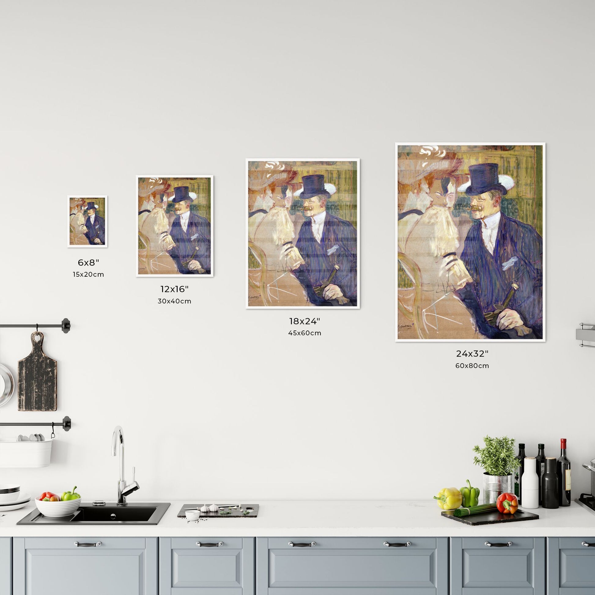 Henri de Toulouse-Lautrec – The Englishman at the Moulin Rouge Size Chart