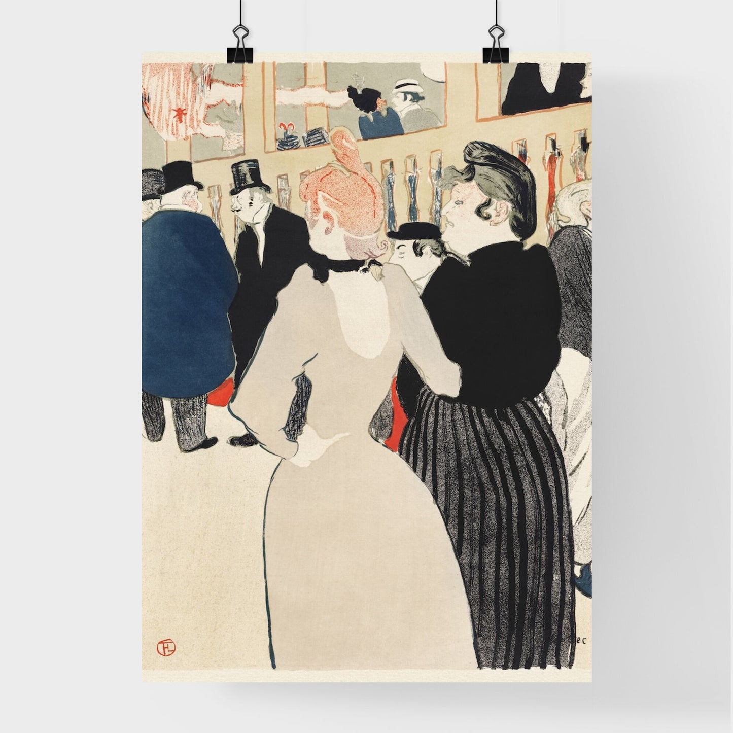 Henri de Toulouse–Lautrec – At the Moulin Rouge Poster