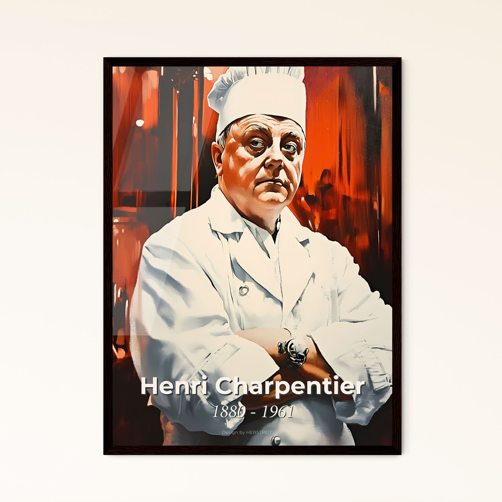 Portrait of Henri Charpentier, 1880 - 1961. Impressionistic painting of a man in a chef's uniform.