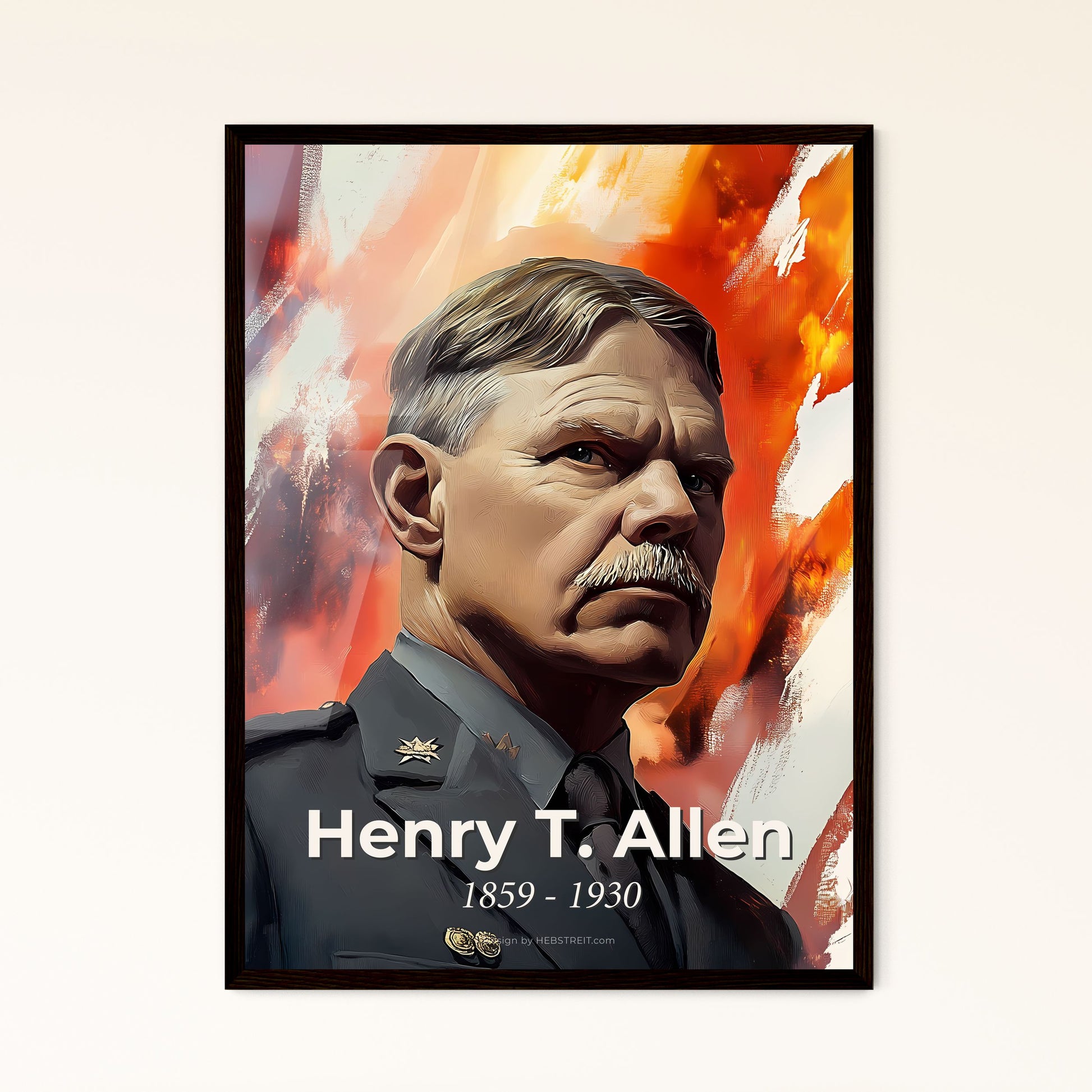 Portrait of Henry T. Allen, 1859 - 1930. Impressionistic painting of a man in a uniform.