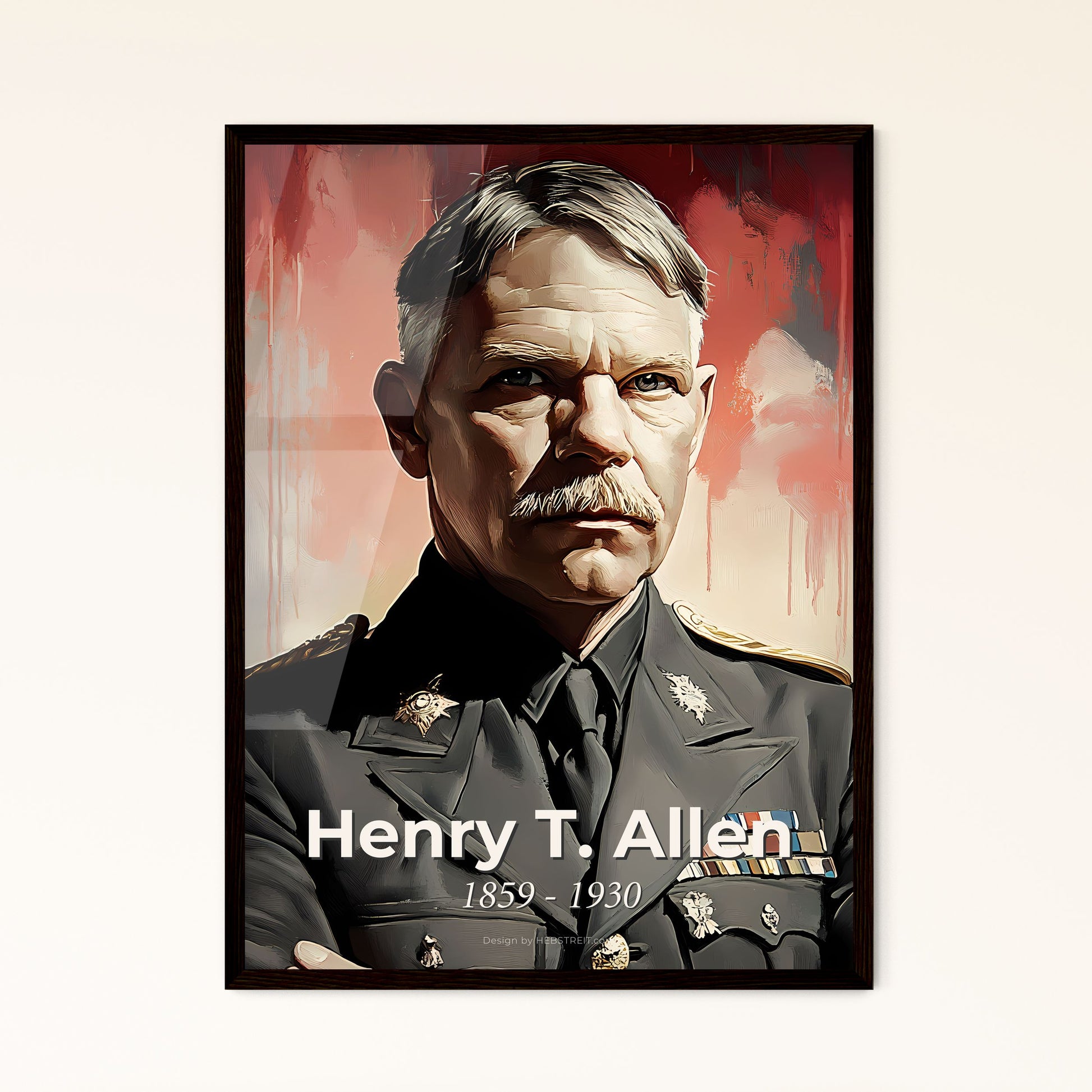 Portrait of Henry T. Allen, 1859 - 1930. Impressionistic painting of a man in a military uniform.