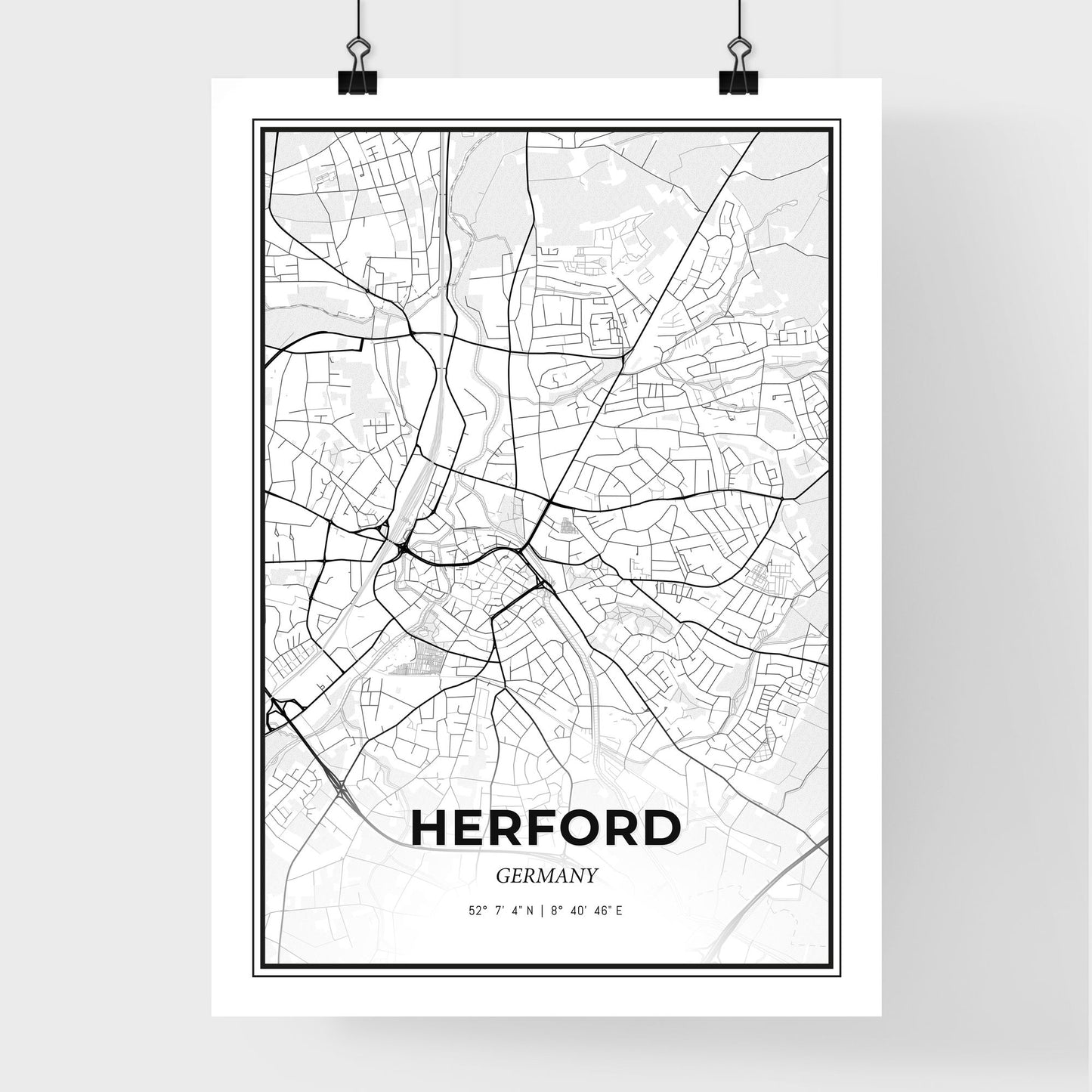 Herford Germany - Premium City Map Poster