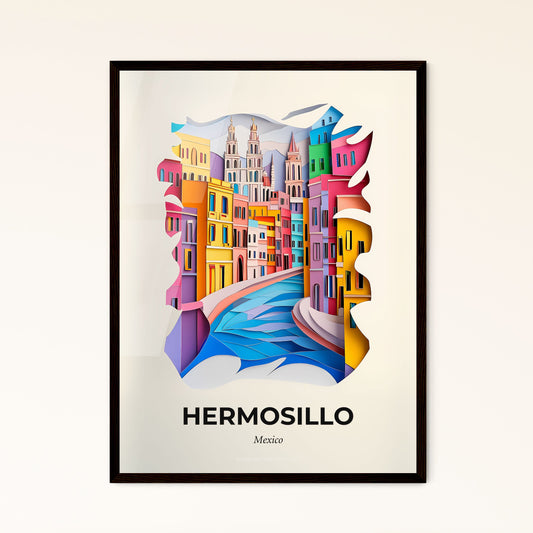 Vivid Hermosillo, Mexico - a city with a river and buildings