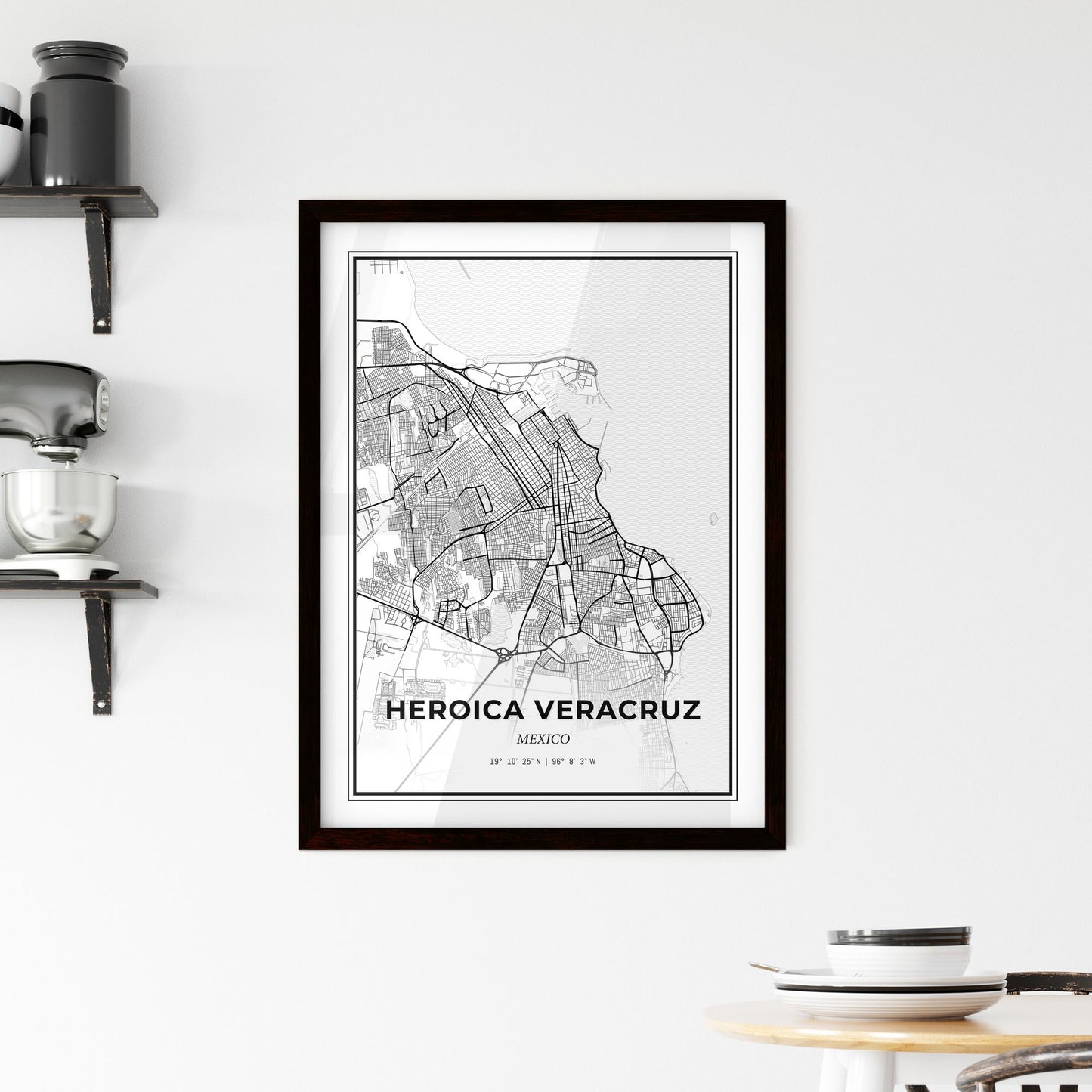 Heroica Veracruz Mexico - Minimal City Map