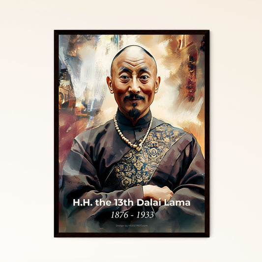Portrait of H.H. the 13th Dalai Lama Framed Print