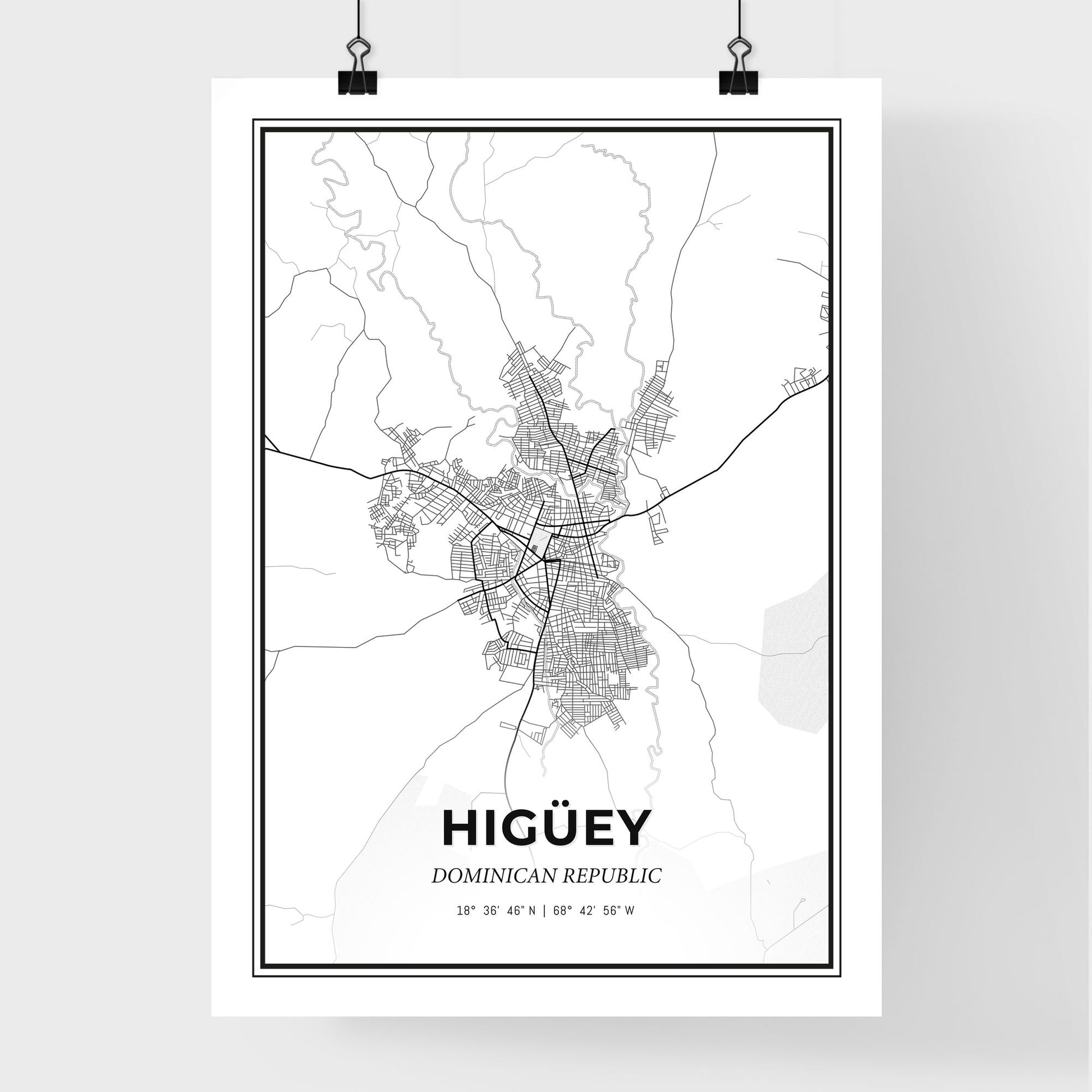 Higüey Dominican Republic - Premium City Map Poster