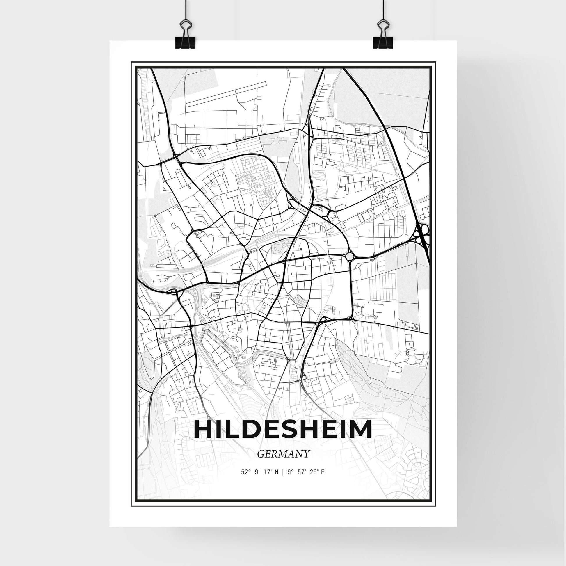 Hildesheim Germany - Premium City Map Poster