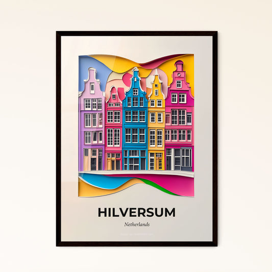 Vivid Hilversum, Netherlands - a paper cut of a city with buildings