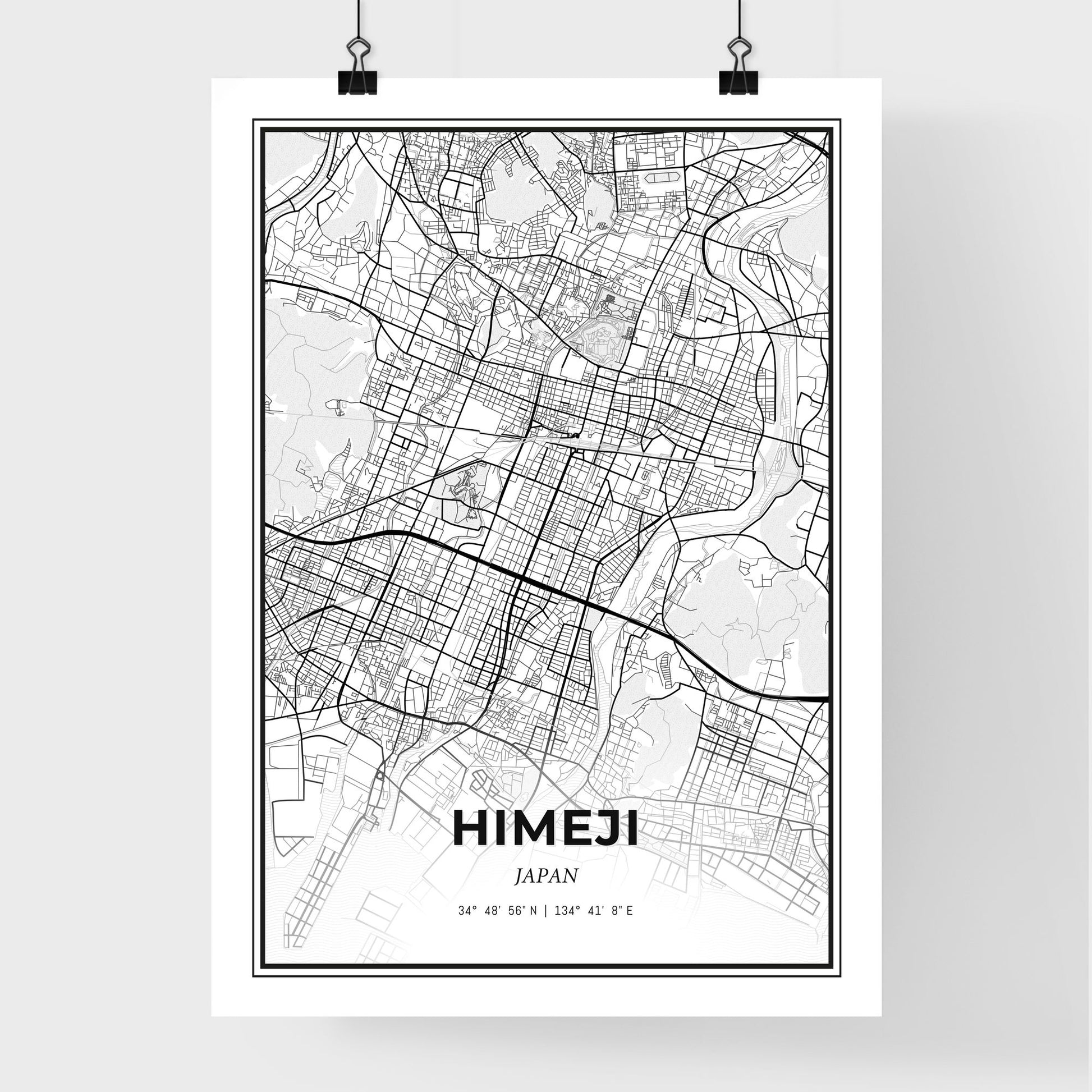 Himeji Japan - Premium City Map Poster