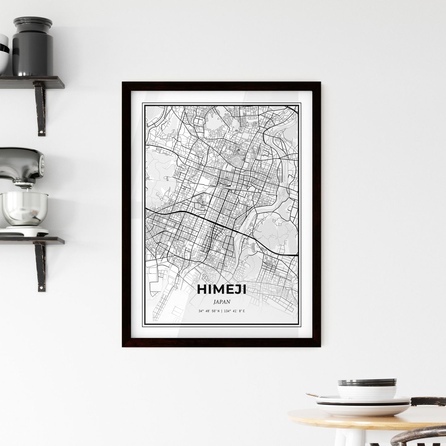 Himeji Japan - Minimal City Map