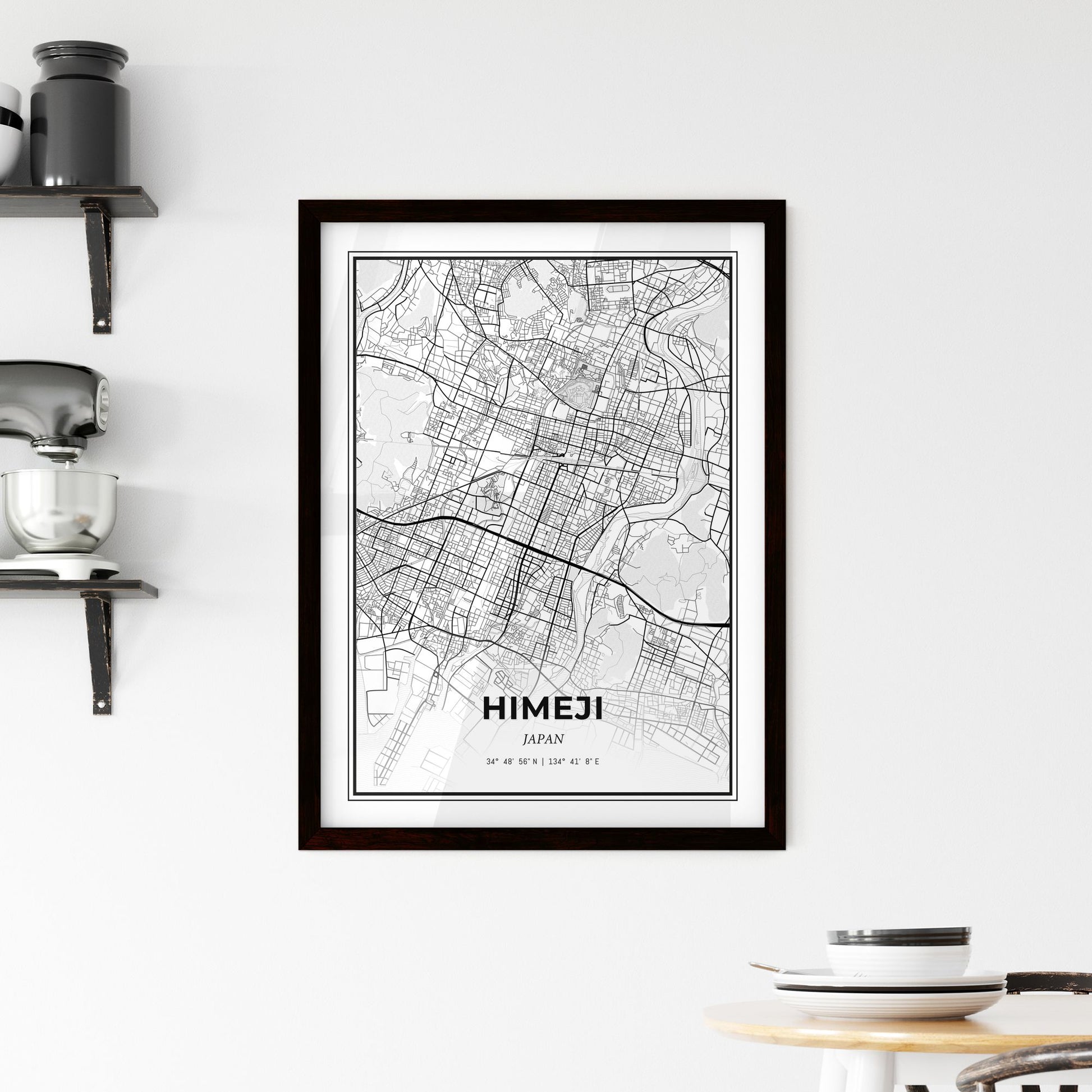 Himeji Japan - Minimal City Map