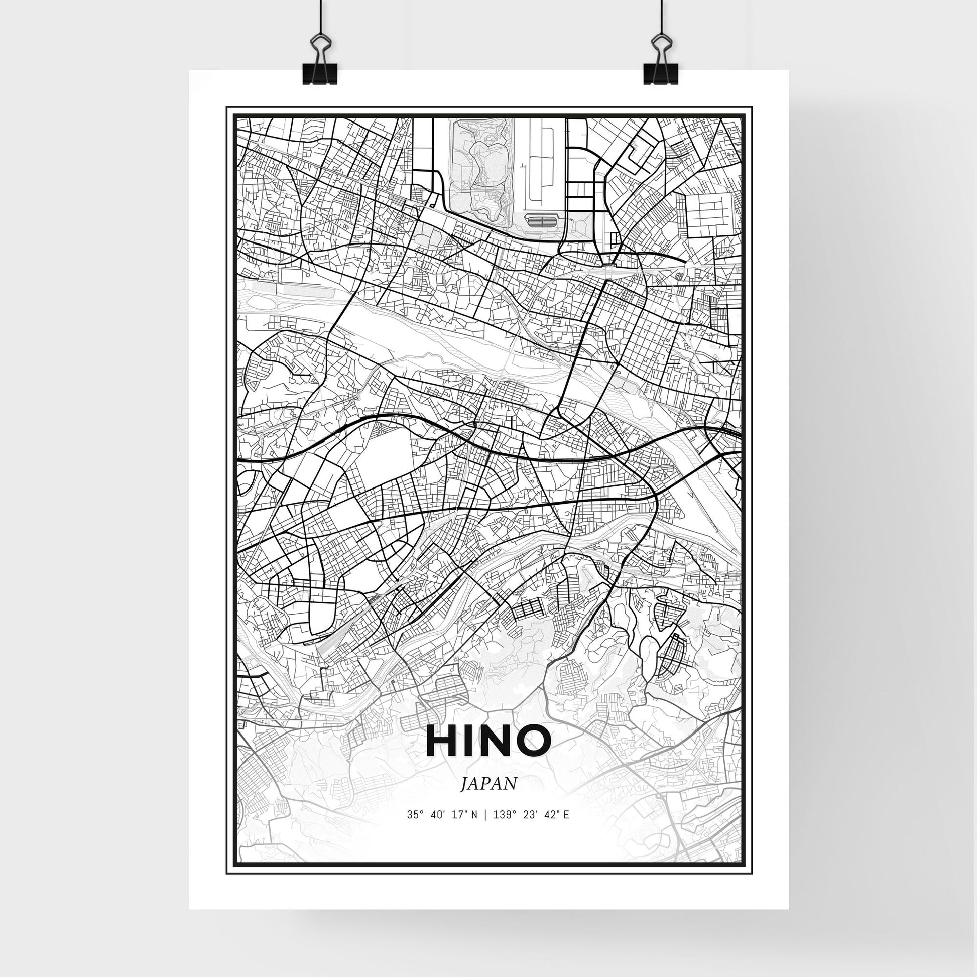 Hino Japan - Premium City Map Poster