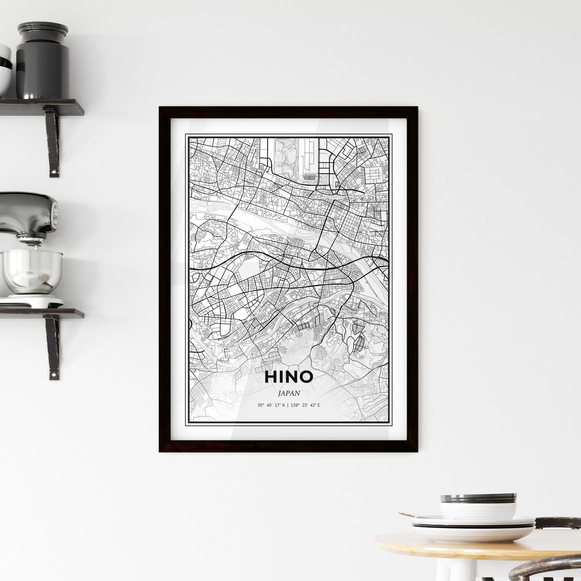 Hino Japan - Minimal City Map