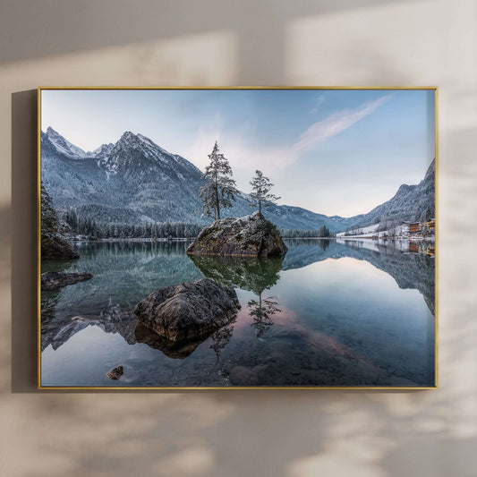 Hintersee Sunrise Print – Bavarian Alps Landscape Photography Wall Art