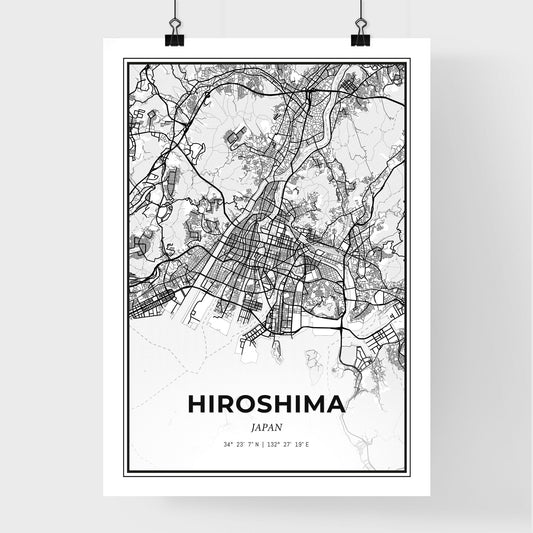 Hiroshima Japan - Premium City Map Poster