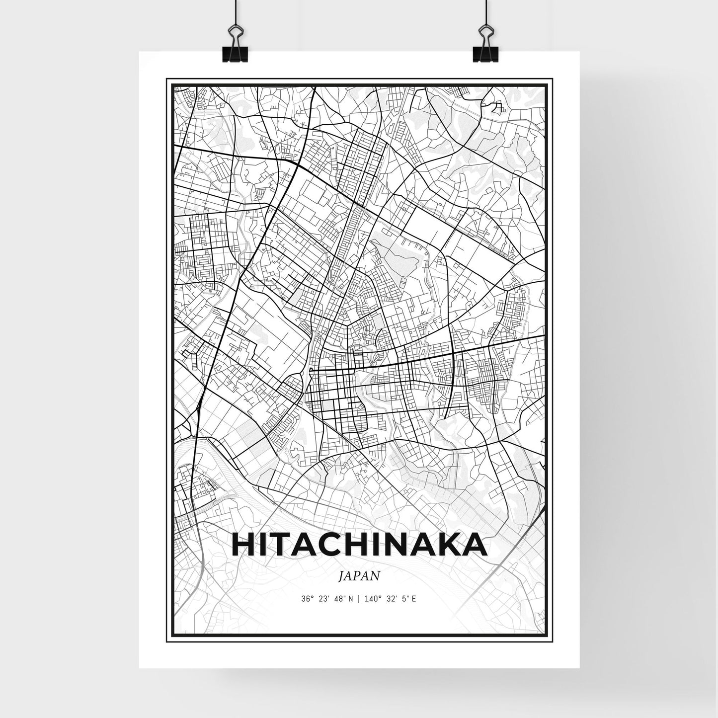 Hitachinaka Japan - Premium City Map Poster