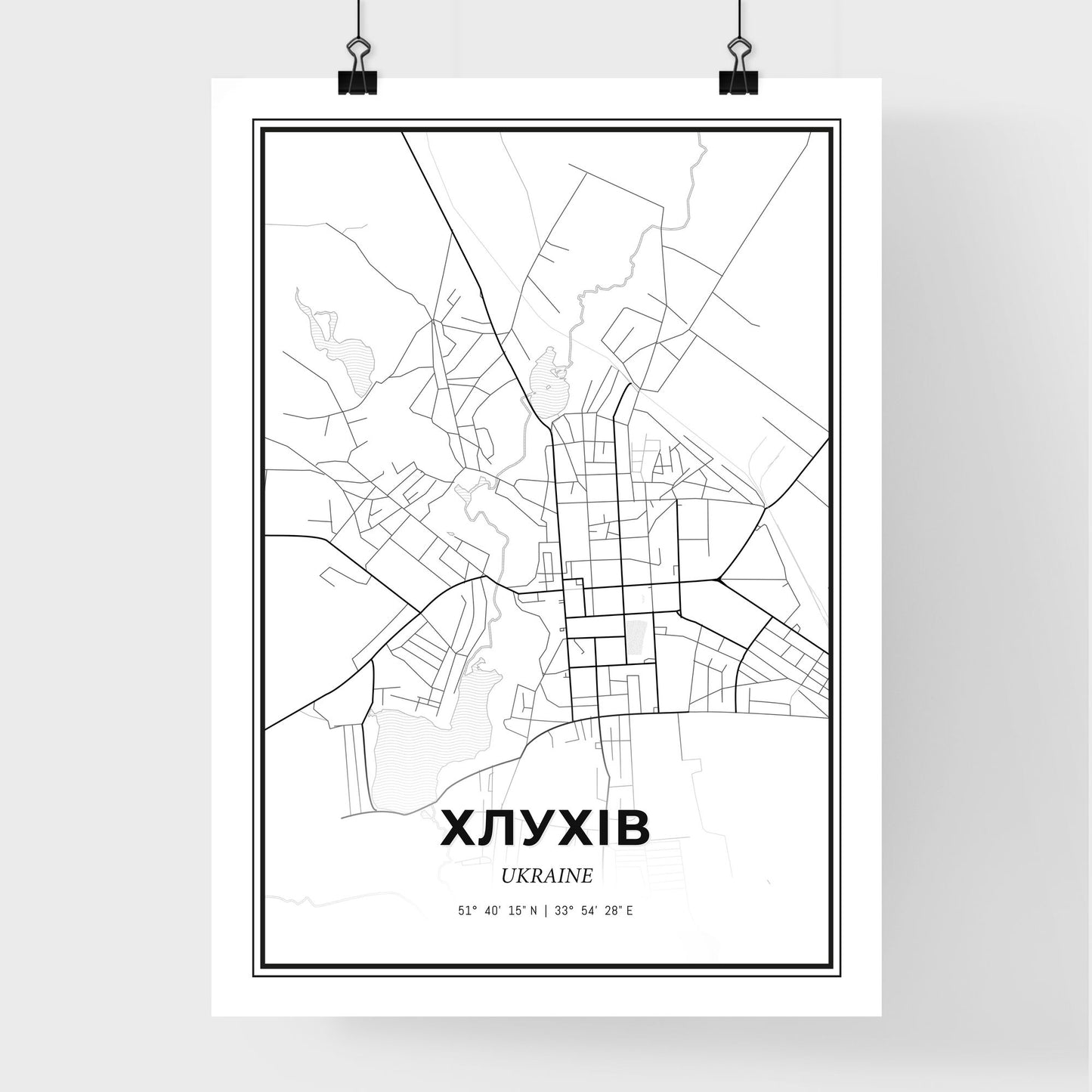 Hlukhiv Ukraine - Premium City Map Poster