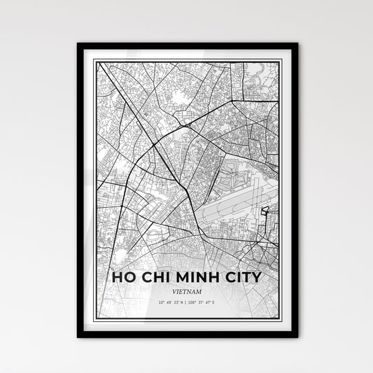 Ho Chi Minh City Vietnam - Scandinavian Style City Map for Modern Home Decor