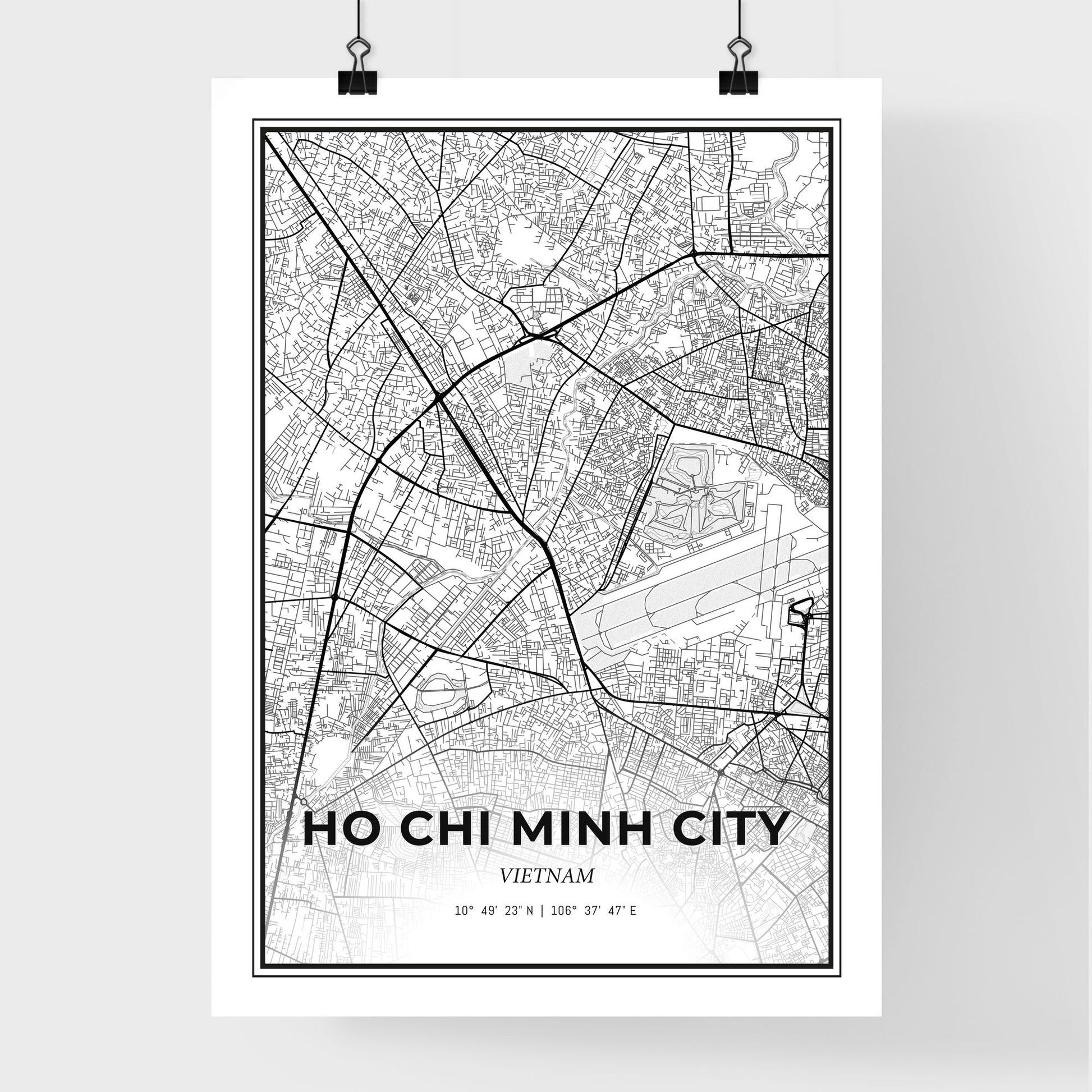 Ho Chi Minh City Vietnam - Premium City Map Poster