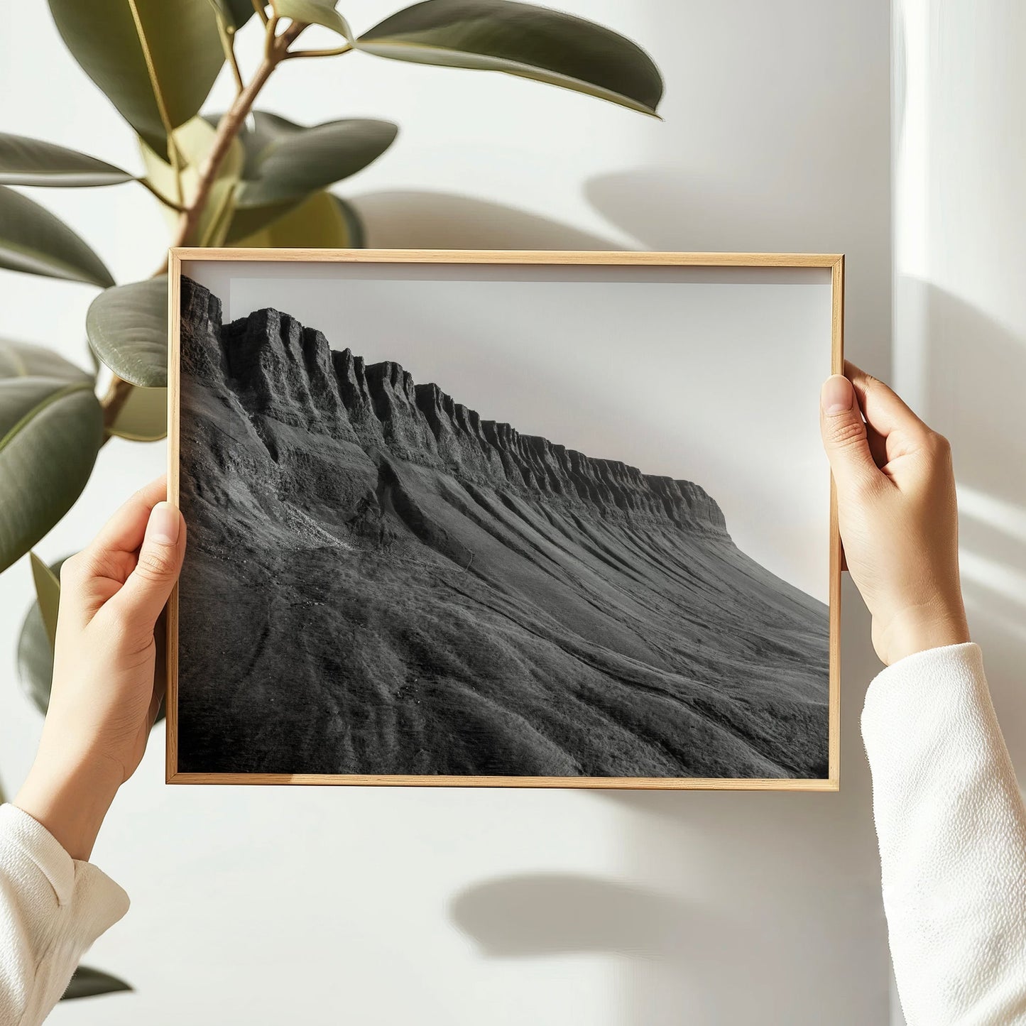 Benbulbin Wall Art – Black and White Irish Mountain Photography Print