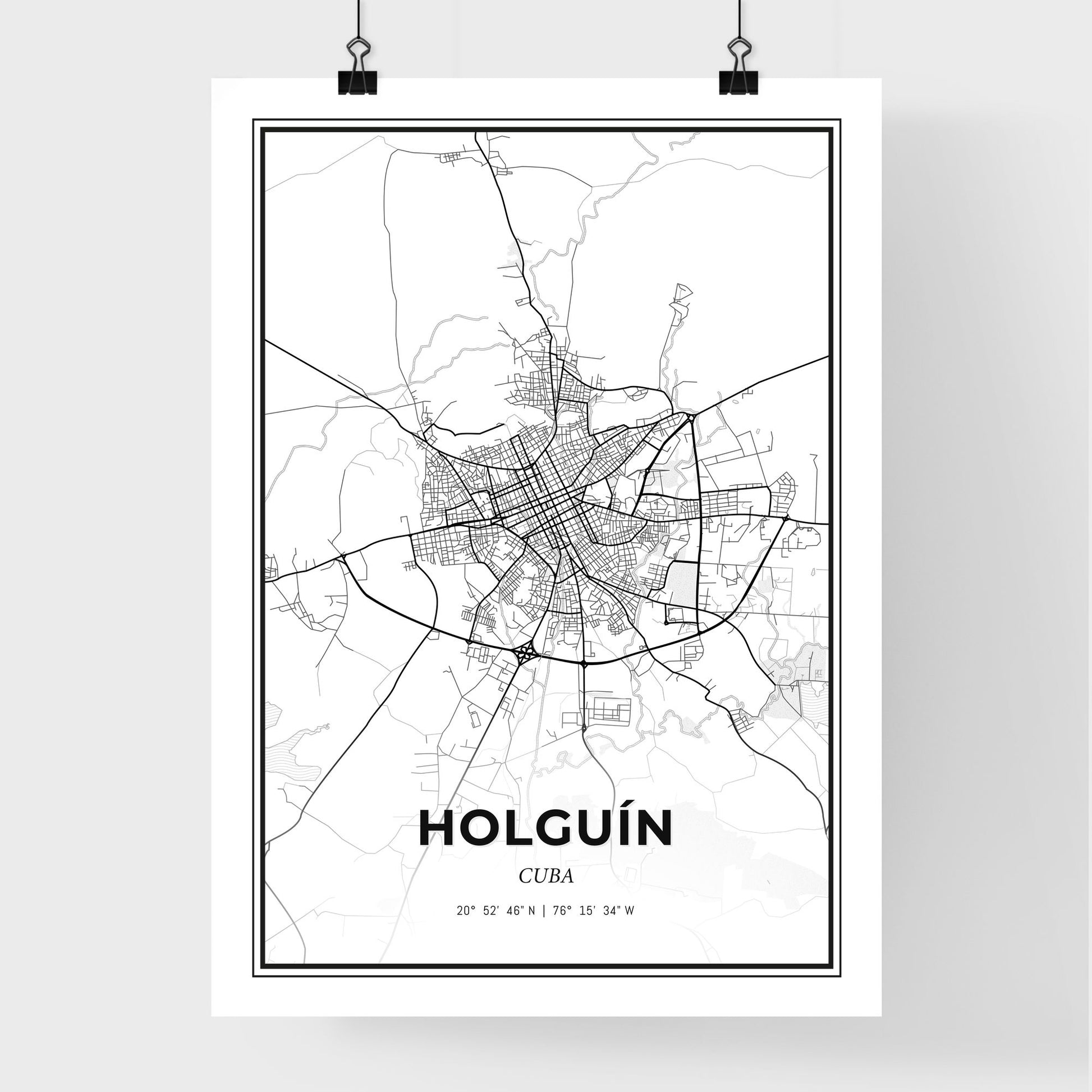 Holguín Cuba - Premium City Map Poster