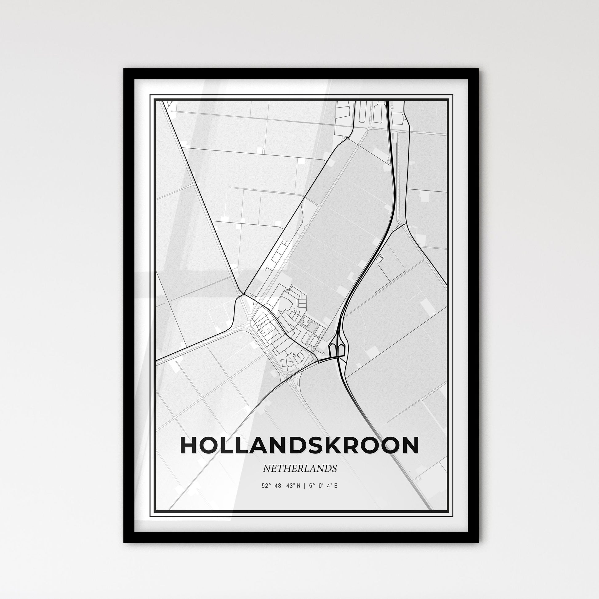  Hollands Kroon Netherlands - Scandinavian Style City Map for Modern Home Decor