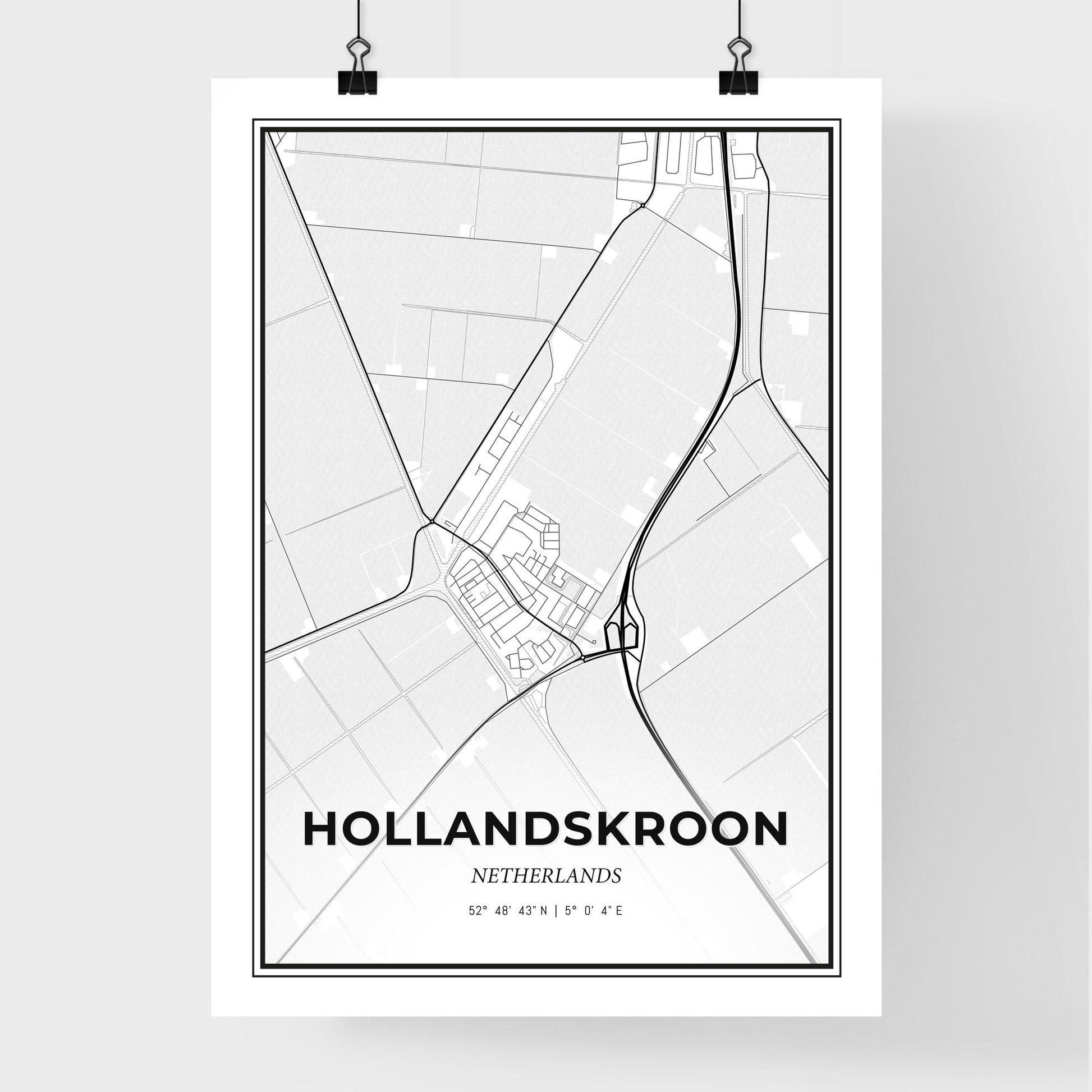  Hollands Kroon Netherlands - Premium City Map Poster