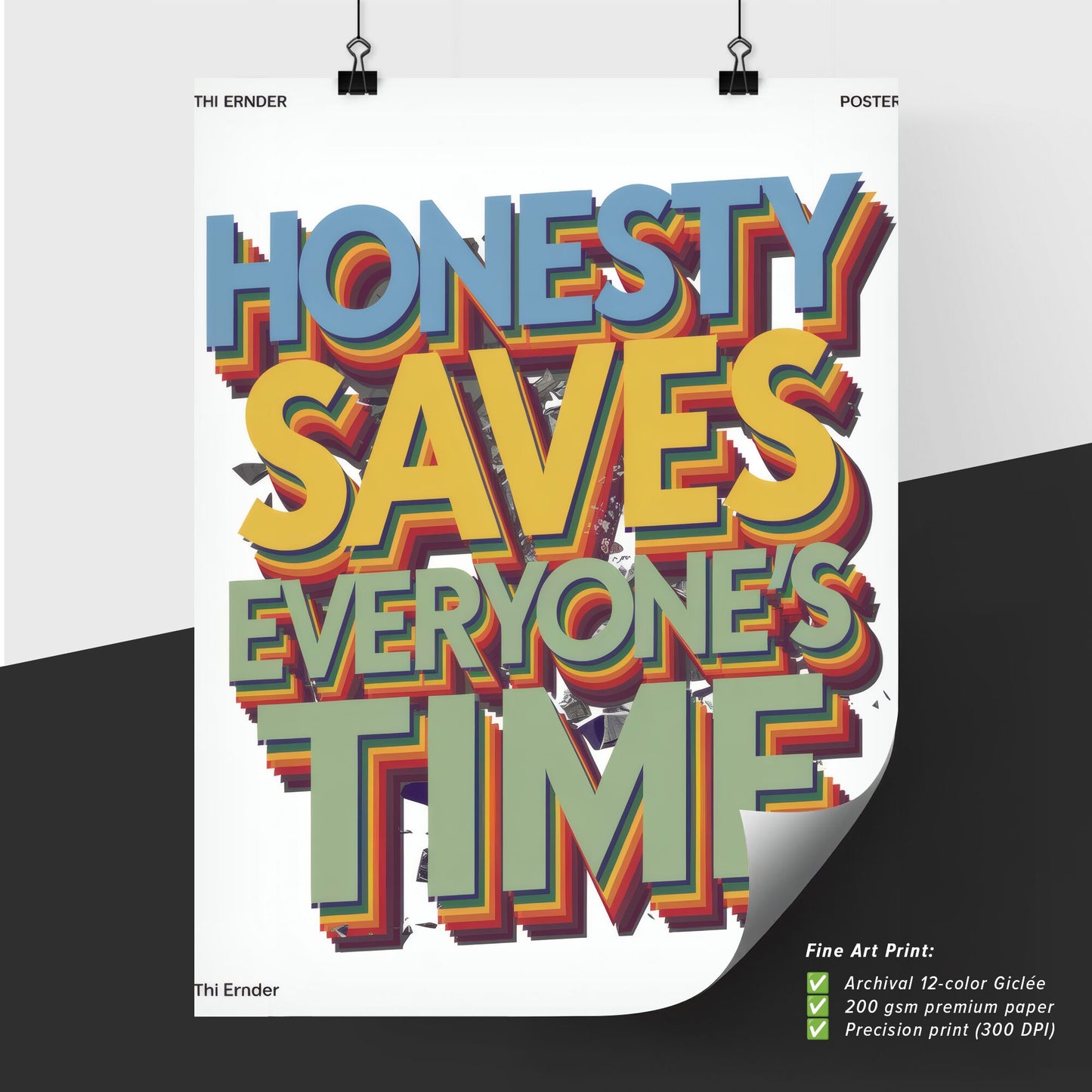 Honesty Saves Everyone's Time: A Bold and Vibrant Message for Positive Communication.