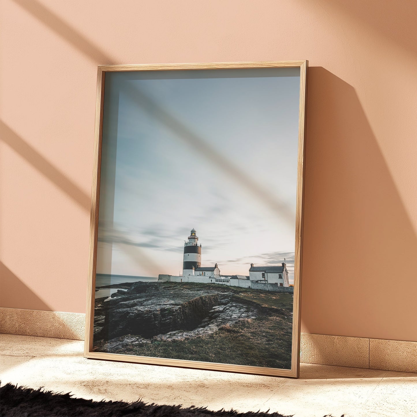 Hook Head Lighthouse Wall Art Print – Ireland’s Coastline at Sunset