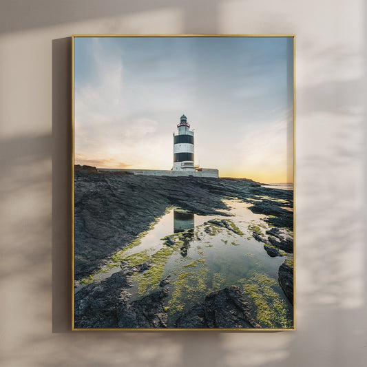 Hook Head Lighthouse at Sunset – Irish Coastal Wall Art Print