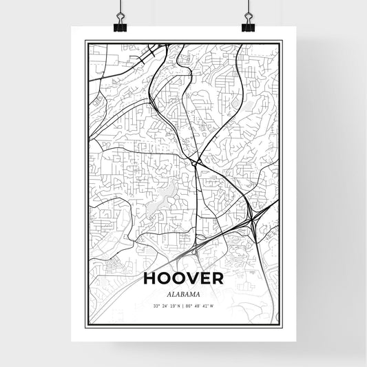 Hoover Alabama - Premium City Map Poster