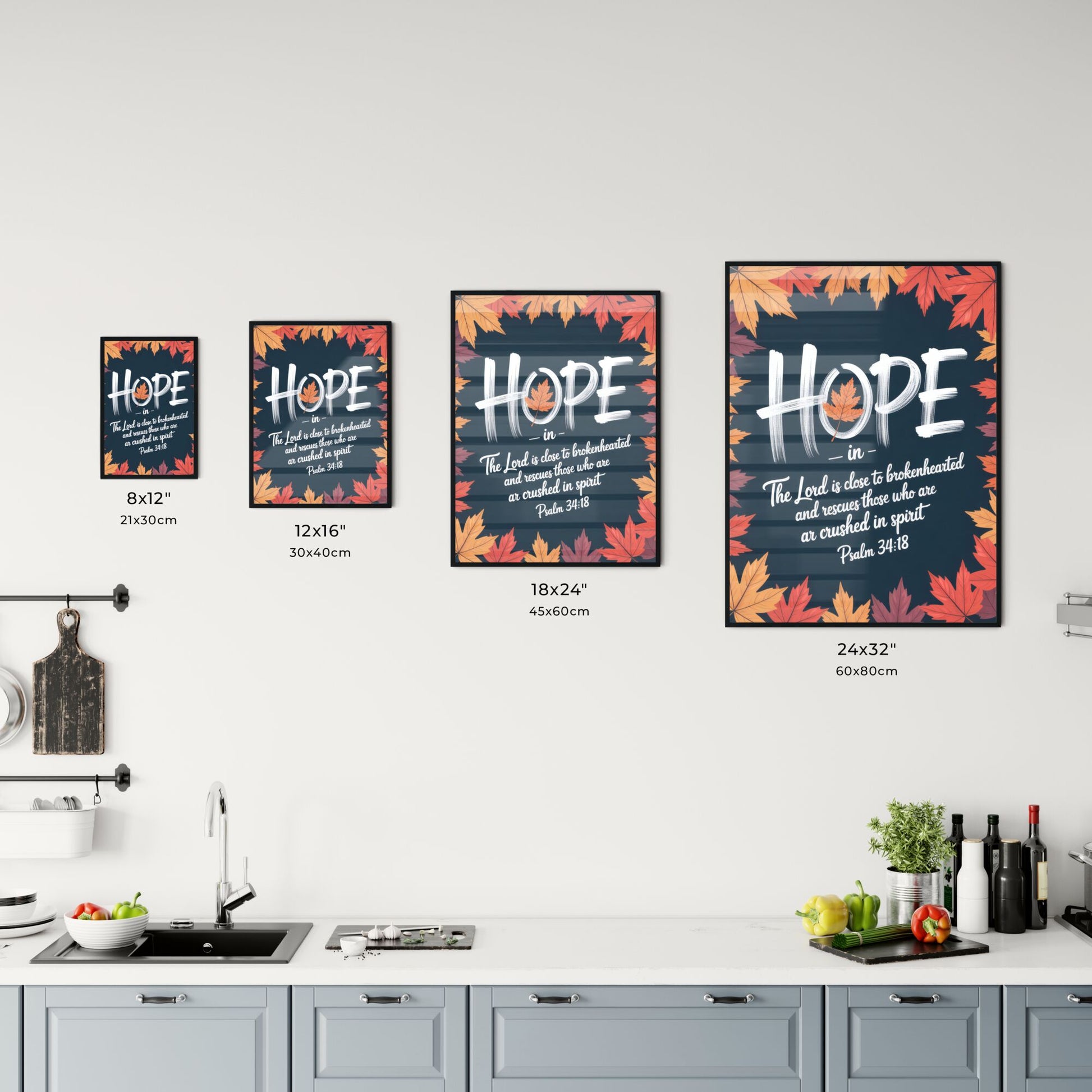 Hope and Comfort: A Spiritual Reflection Amid Autumn Leaves Inspired by Psalm 34:18. Chart