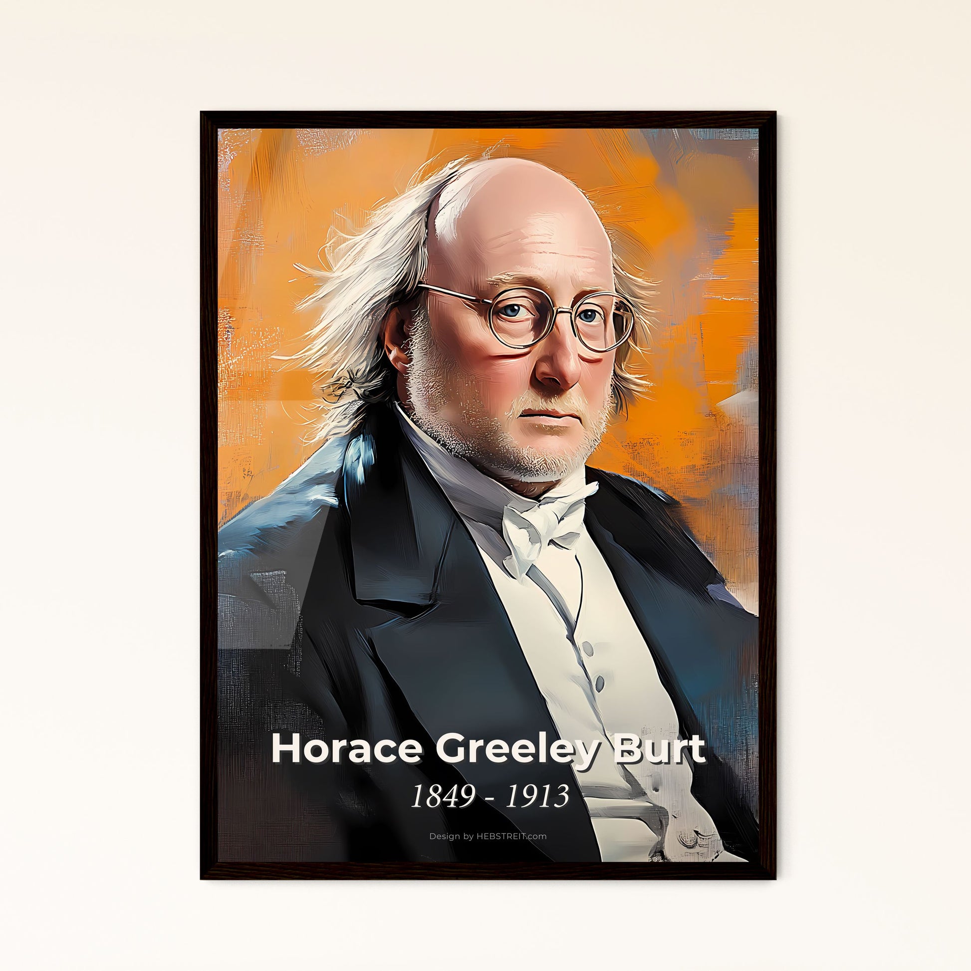 Portrait of Horace Greeley Burt, 1849 - 1913. Impressionistic painting of a man in a suit.