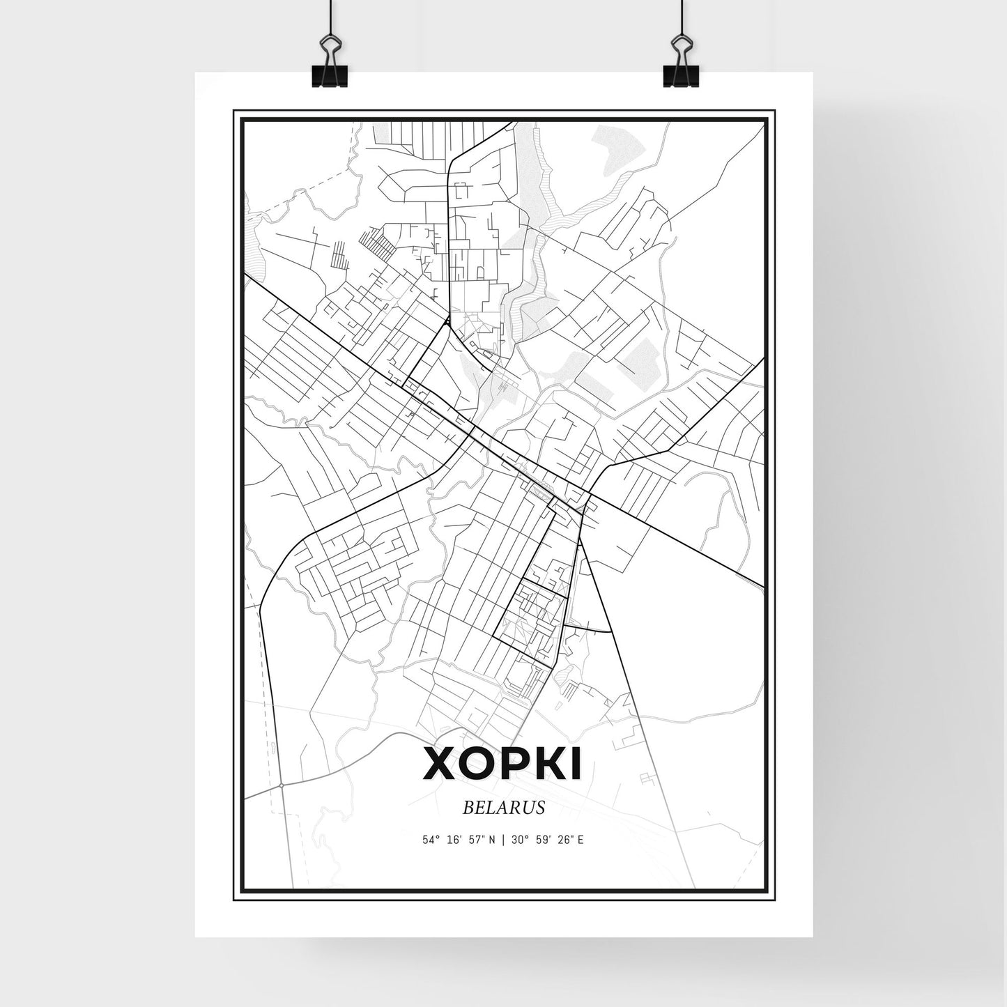 Horki Belarus - Premium City Map Poster