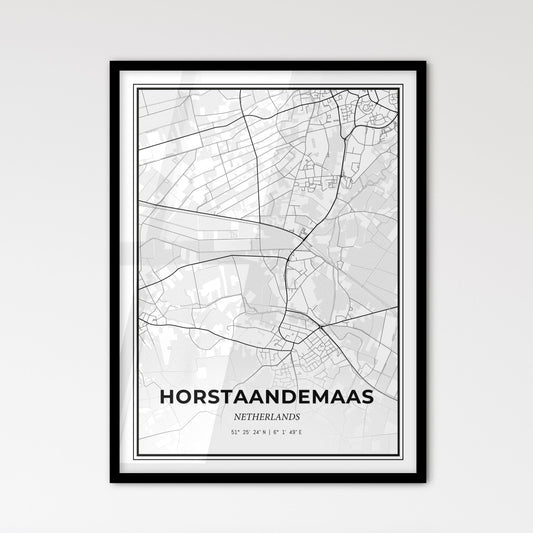  Horst aan de Maas Netherlands - Scandinavian Style City Map for Modern Home Decor