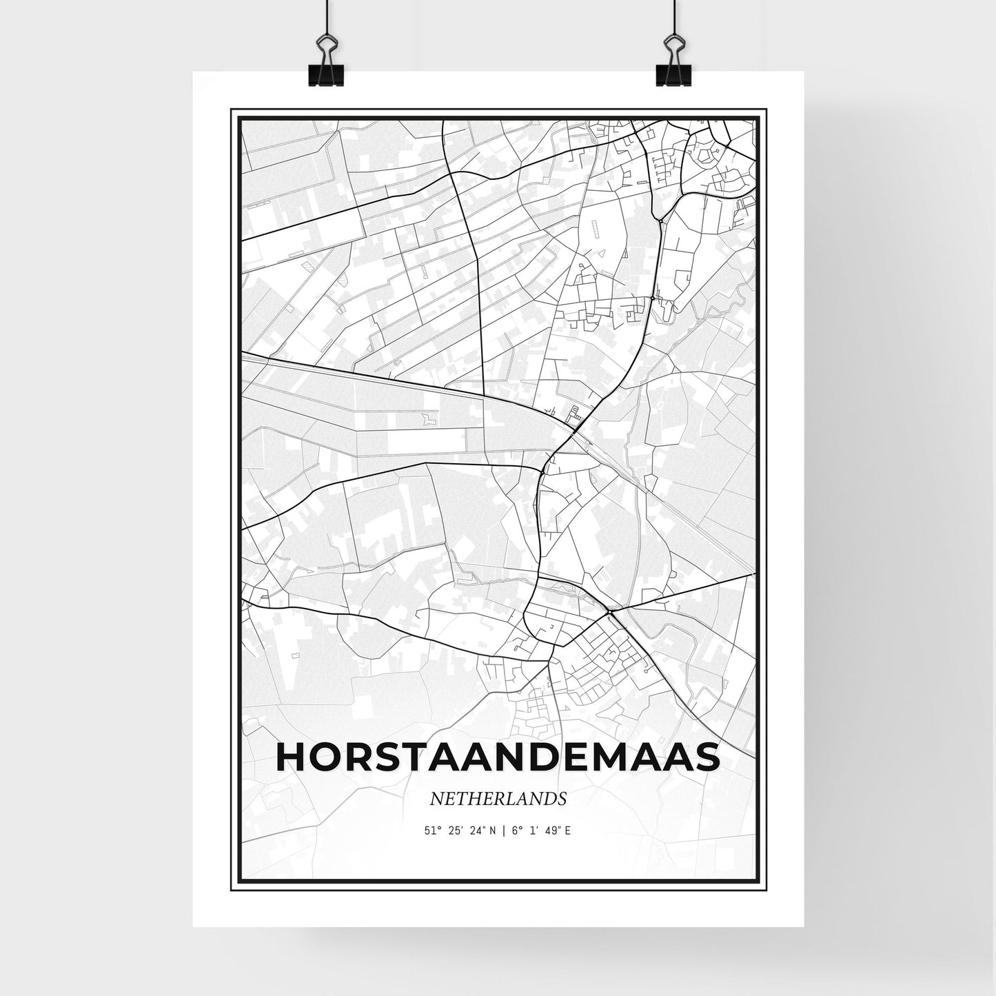  Horst aan de Maas Netherlands - Premium City Map Poster