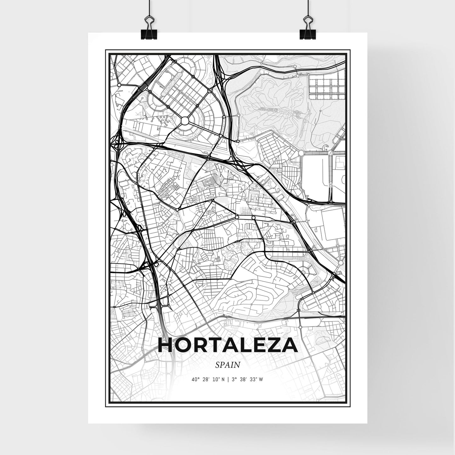 Hortaleza Spain - Premium City Map Poster