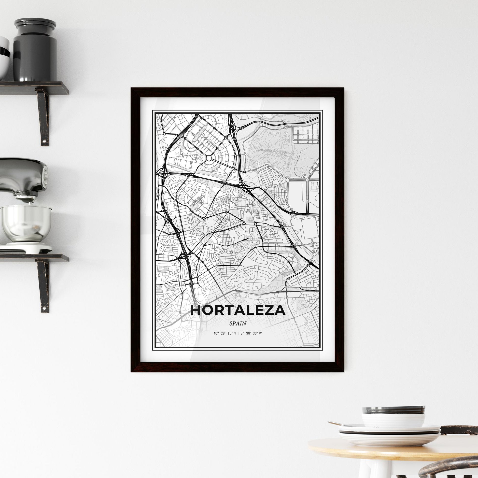 Hortaleza Spain - Minimal City Map