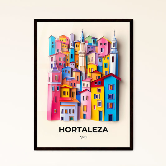 Vivid Hortaleza, Spain - a colorful city with a clock tower in the middle