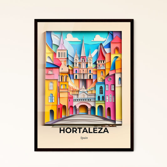 Vivid Hortaleza, Spain - a city with a bridge and a clock tower