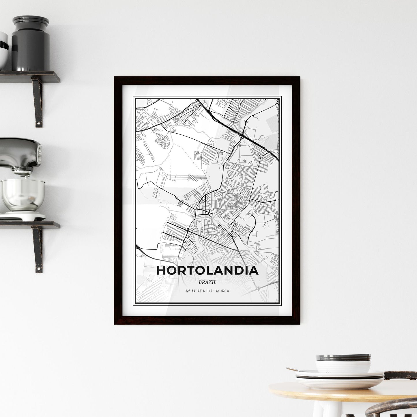 Hortolandia Brazil - Minimal City Map