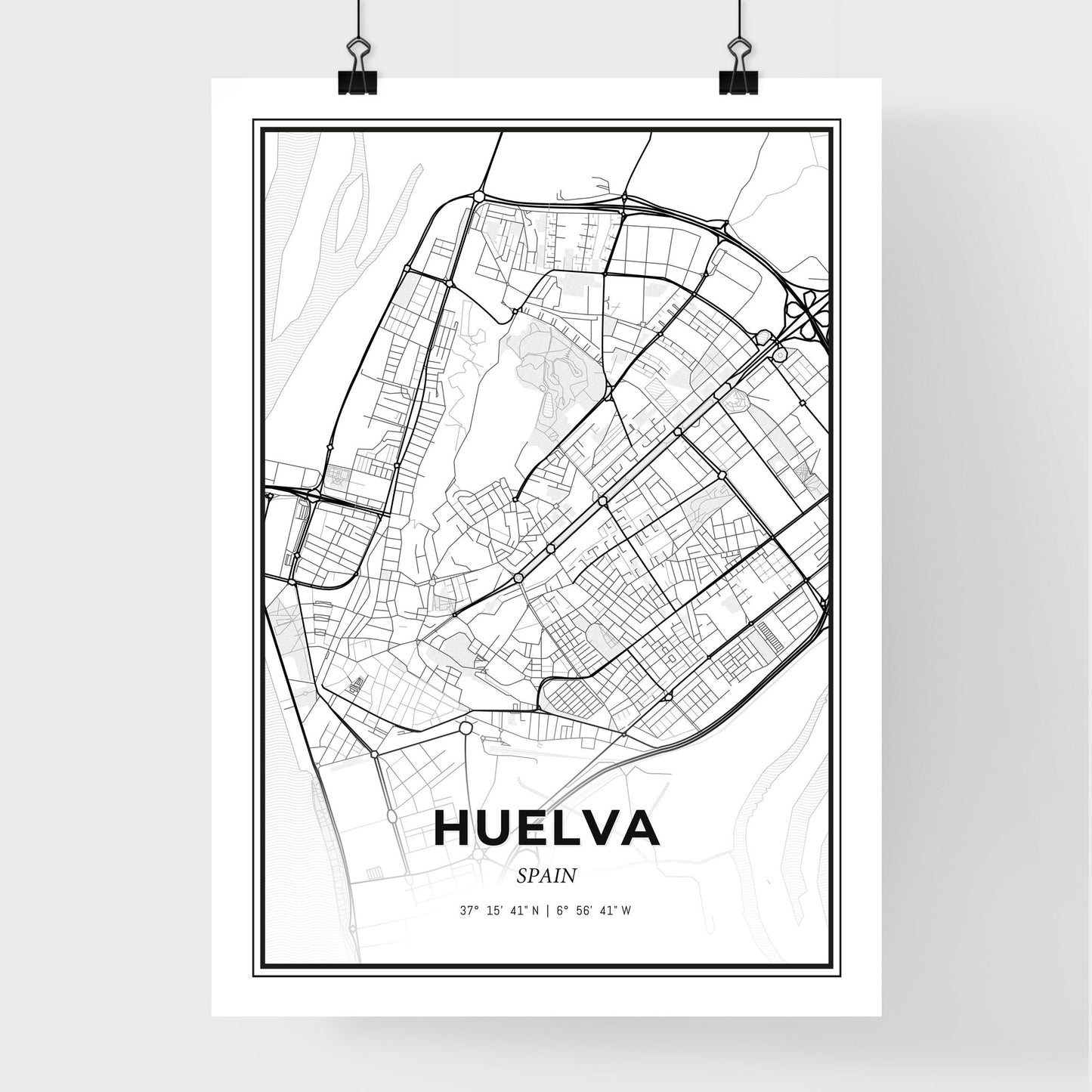 Huelva Spain - Premium City Map Poster