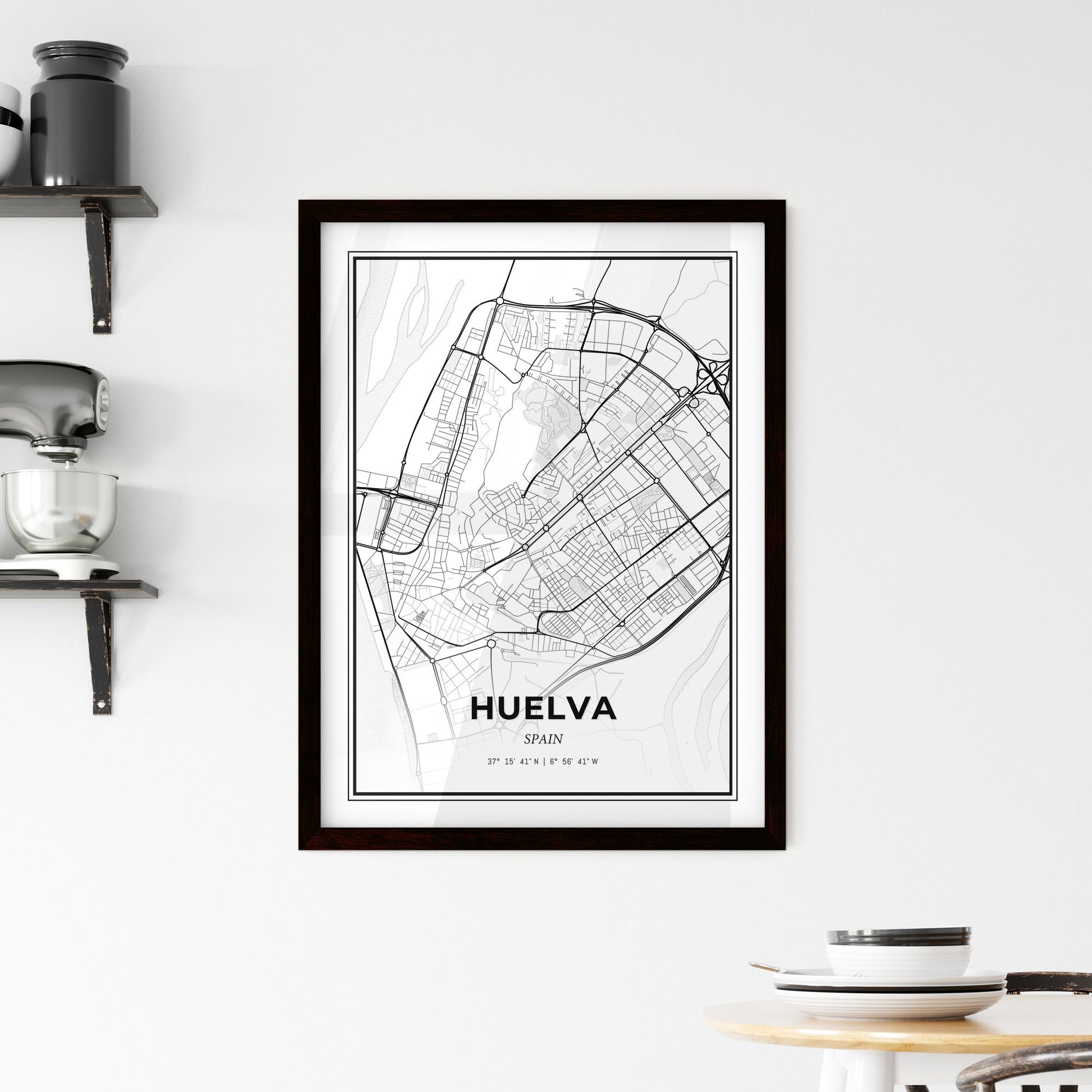 Huelva Spain - Minimal City Map