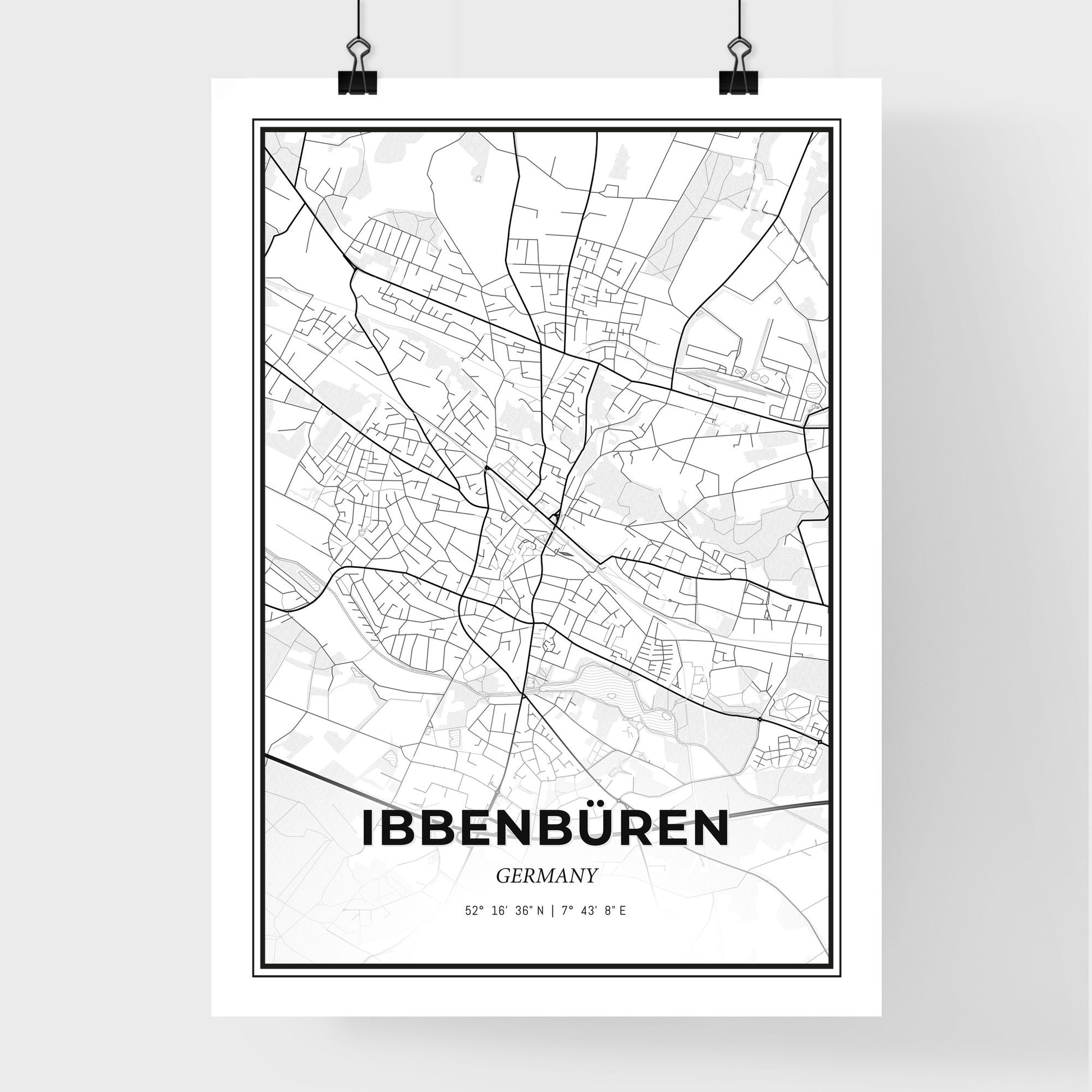 Ibbenburen Germany - Premium City Map Poster